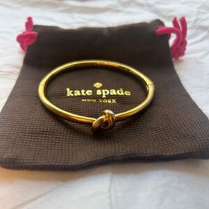 Kate Spade Gold Knot Bangle with Original Pouch - Timeless Elegance
